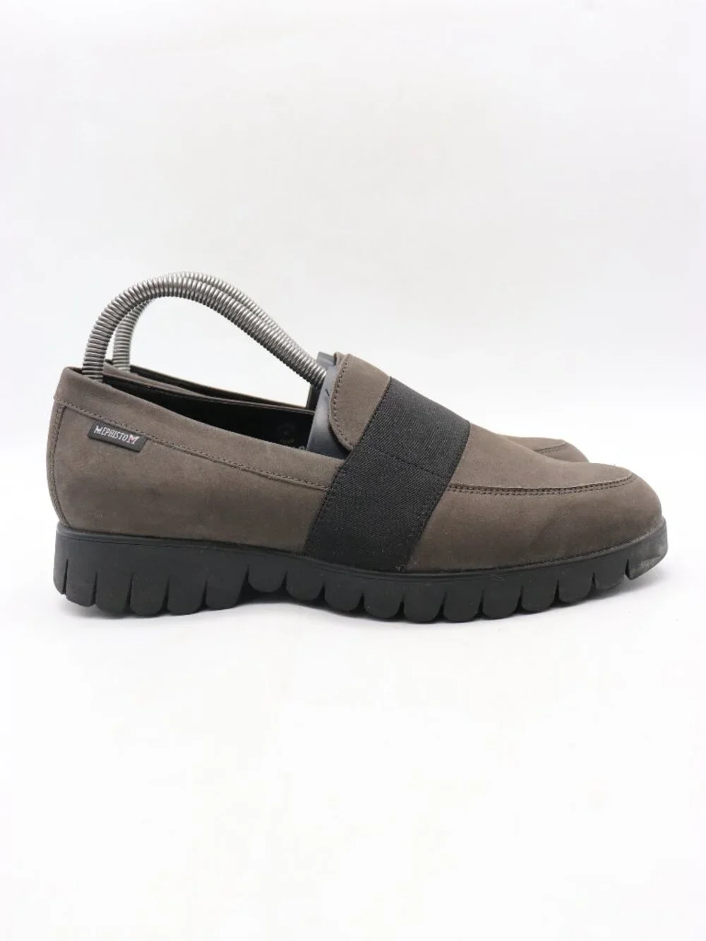 Mephisto Gray Loriane Women's Size 8 Bucksoft Suede Leather Slip-Ons Loafers
